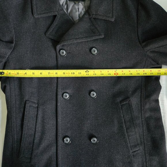 Elegant Men Wool Blend Jacket / Pea Coat - Size M - Charcoal - Perfect Condition - Picture 11 of 16